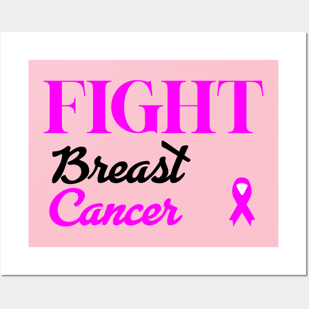 Breast Cancer gift t-shirt Wall Art by barwarrior